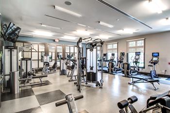 Fitness center with cardio and strength equipment
